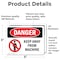 Signmission Keep Away From Machine Danger Sign, Vinyl Decal, 5in W x 3.5in L, 2PK OS-2PACK-DS-D-35-L-1379 - alternate 6